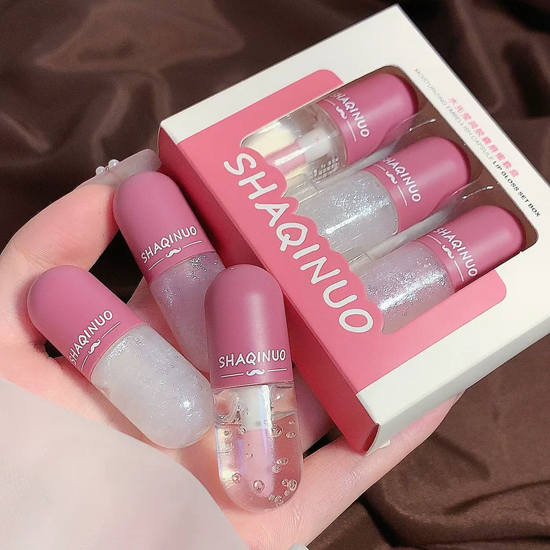 Shachino Three-Stage Capsule, lip gloss, glass nourishing set, moisturizing lipstick