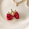 Hair accessory with bow for princess, summer crab pin, small bangs, hairpins