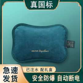 热水袋国标注水充电防爆电暖宝暖手宝宝电热宝毛绒暖水袋腰带批发