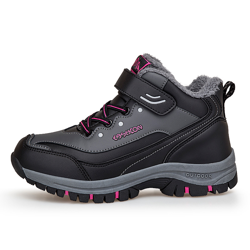 Jintai invierno calentamiento de algodón, zapatos antideslizantes, anti-desgaste, zapatos de mediana edad, botas de nieve gruesas