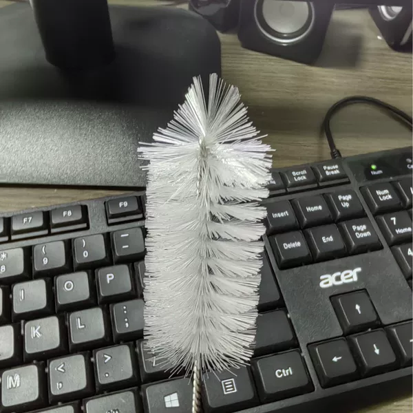 Elbow Transparent Nylon Brush Deep Cleaning Multi-Size Adaptation Laboratory Test Tube Brush Cup Brush
