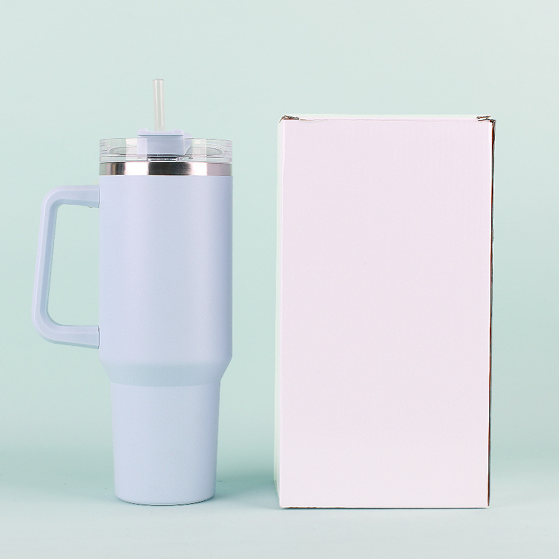 Transfronterizo en stock 40oz de gran capacidad de la manija de la taza de cerveza taza de helado taza de vacío de acero inoxidable coche 1200ml