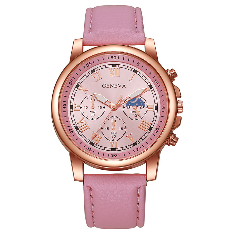 Douyin Duoduo plataforma transfronteriza Ginebra relojes medievales cinturón romano de tres ojos relojes de cuarzo fabricantes spot al por mayor