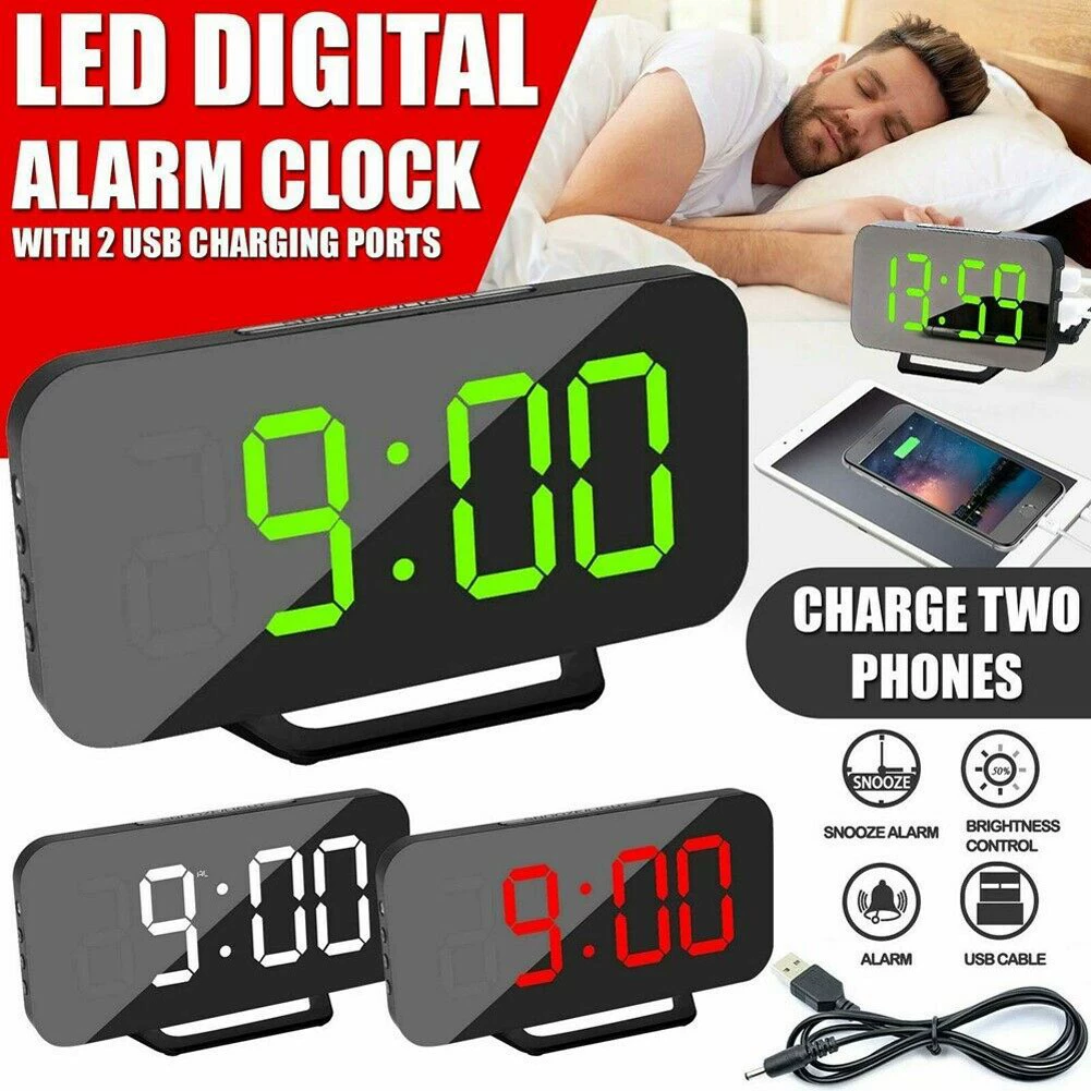 Многофункциональные цифровые электронные часы LED для детей, настольные часы с бесшумным будильником и ночником, специально для школьников