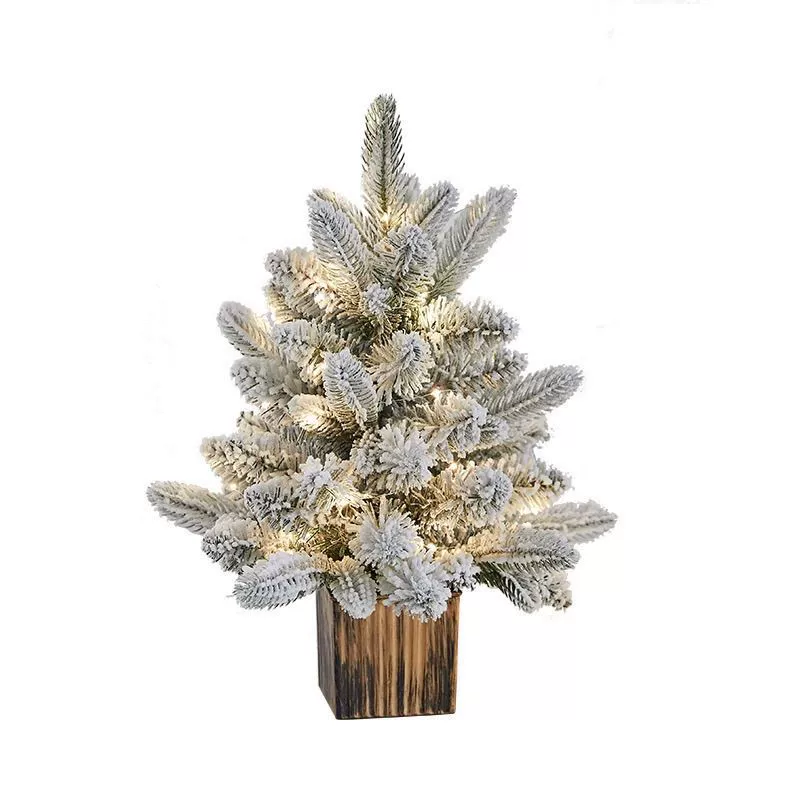Christmas tree Christmas decoration 456090cm small household mixed simulation snow tree green ornaments desktop decoration