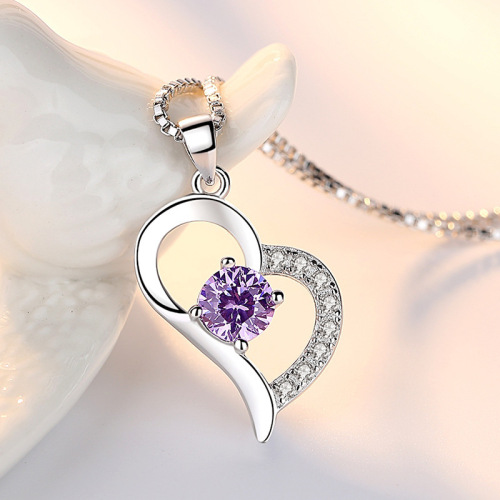 Weihua Love in Heart Fashion New Necklace Korean Jewelry Wholesale Silver Plated Popular Jewelry Pendant Jewelry