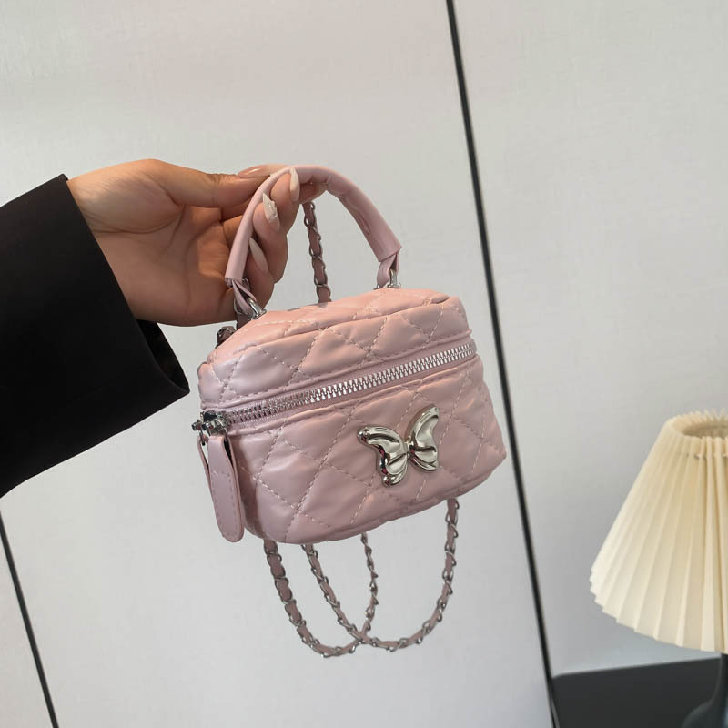 Nicho de diseño bolso de mano mujer 2024 nueva primavera y verano moda lingue mini bolso de cubo cadena bolso de mochila
