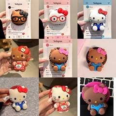 新款立体硅胶kitty猫适用MagSafe磁吸支架超强吸附桌面可伸缩气囊