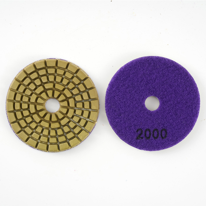 Disco de Pulido Seco y Húmedo de 4 Pulgadas 6 mm de Resina y Diamante para Mármol y Hormigón
