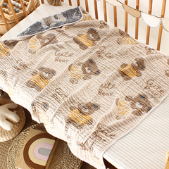 Bamboo cotton gauze jelly blanket baby bath towel bamboo fiber cartoon jacquard infant cover blanket air conditioning blanket soft and wrinkled
