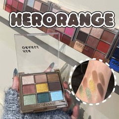 HERORANGE~奢贵九色眼影盘珠光哑光细闪持妆显色不易飞粉综合眼影