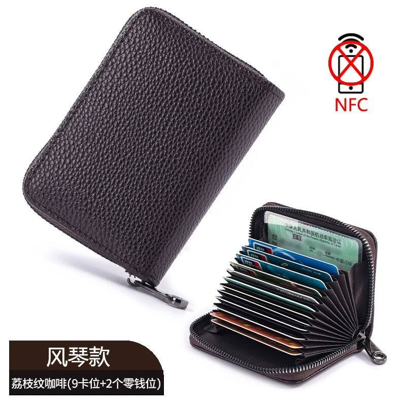 Clsso Organ Card Holder Wallet with Zipper - Korean Style Men's Card Organizer Set