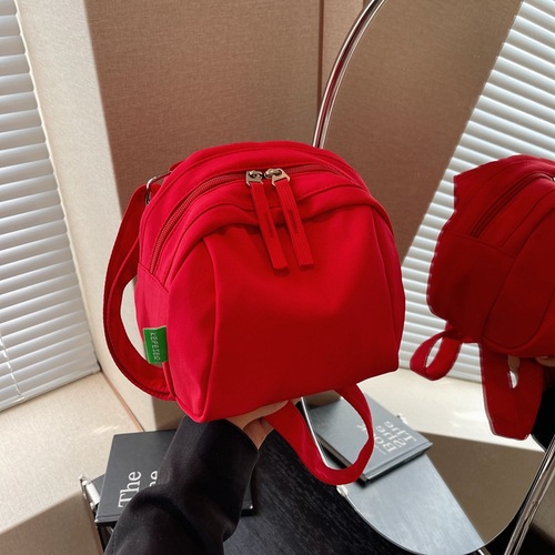 时尚尼龙箱型通勤斜挎包包女手机口红收纳单肩包潮流轻便贝壳包