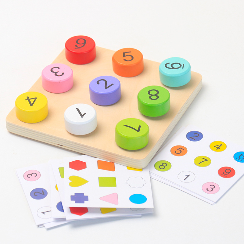 Gránulos grandes de madera transfronterizos rompecabezas creativo de clavos de hongos juguetes educativos inteligencia para niños rompecabezas grandes juguetes digitales image 8