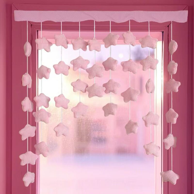 Pink Star Door Curtain Living Room Bedroom Entrance Toilet Bathroom Cord Hanging Curtain Bead Curtain Partition Curtain Women Pink Star Door Curtain Living Room Bedroom Entrance Toilet Bathroom Cord Hanging Curtain Bead Curtain Partition Curtain Women