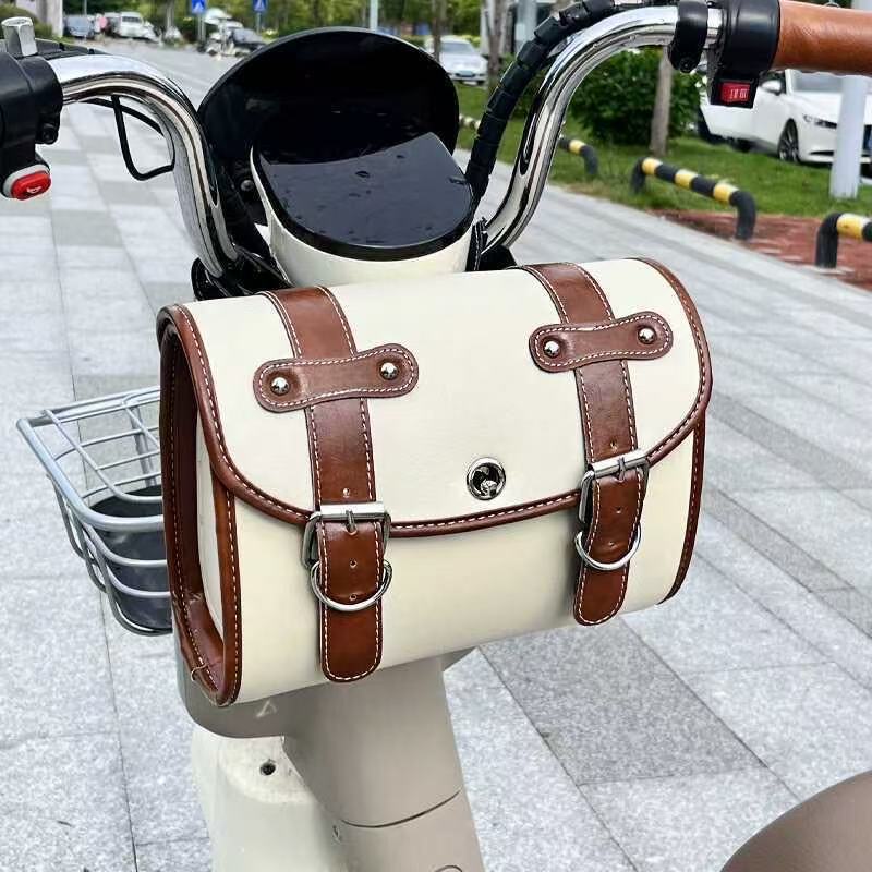 Motorcycle Electric Vehicle Modified Retro Universal Front Bag Side Bag Rear Bag Tool Bag Waterproof Decorative Bag