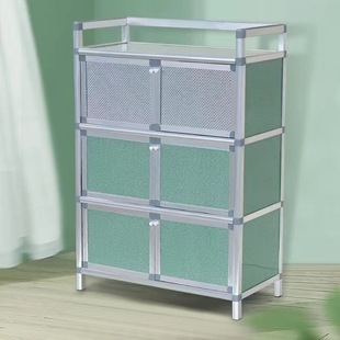 Cupboard Simple Sideboard Kitchen Cabinet Multi-Layer Assembly Cabinet Rust-Free Aluminum Alloy Cabinet Kitchen Storage Cabinet Free Shipping