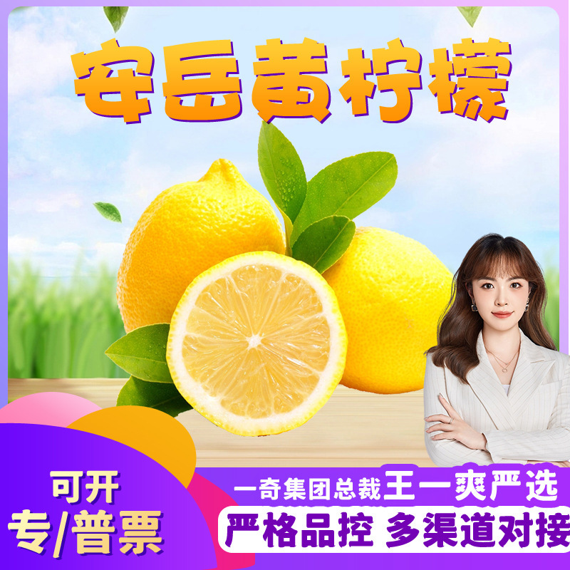 [Premium Selection] Sichuan Anyue Yellow Lemon, Fresh Seasonal Fruit, Not Dried Lemon, Available for Dropshipping 1/ 2.5kg