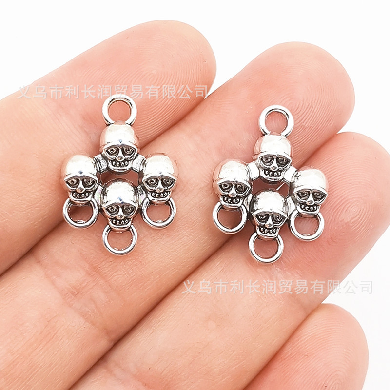 メーカーはハロウィンの鬼頭パンクのスカルのペンダントDIY合金のアクセサリーを提供しています。