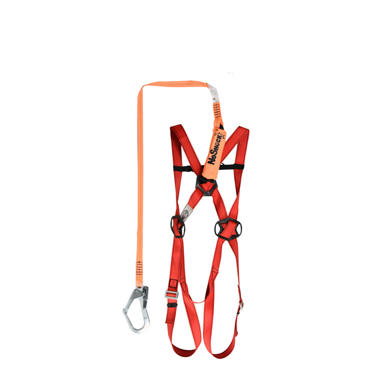 代尔塔506101高空保险带防坠套装经济型 缓冲消防保险绳单钩减震