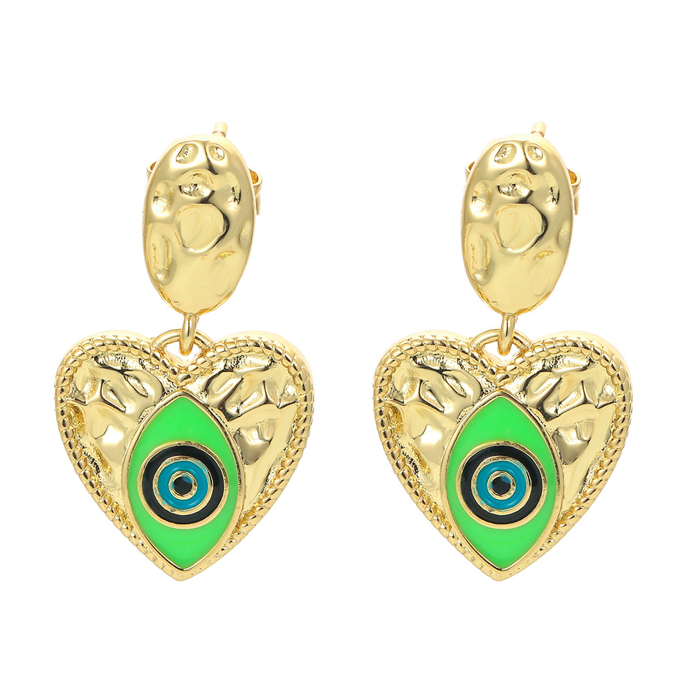 Copper Ear Needle Material 18K Real Gold Plated Plating Material Geometric Plating Metal Zircon Copper Earrings