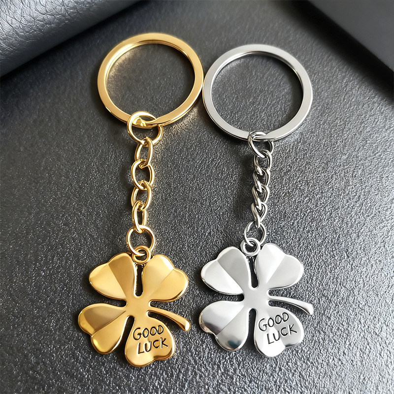 Four-leaf Clover Keychain Bag Pendant Goodluck Style Jewelry_voghion.com