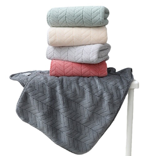Coralline velvet towel factory wholesale wheat ear adult thick household quick-drying face towels drop shipping embroidery logo