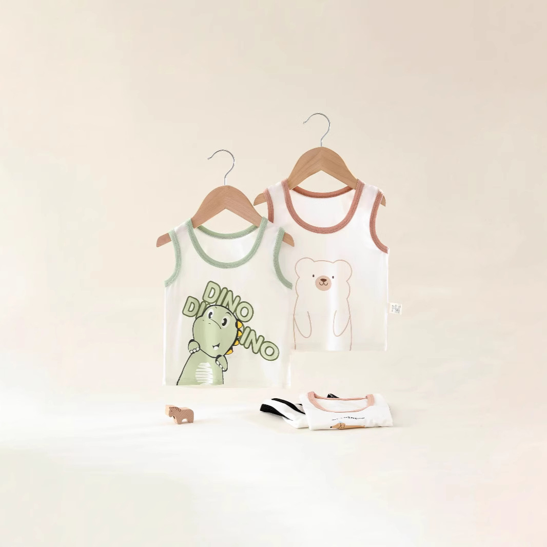 Infant Vest Summer Thin Modal Sleeveless Male and Female Baby Tops Newborn Clothes Kidsren's Vest