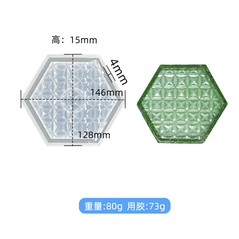 Diy滴ゴム金型高鏡面四葉草トレイ六角形円形流砂トレイシリコン金型アマゾン|undefined