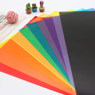 Colored Cellophane Handmade DIY Transparent Light-Transmitting Hard Sheet Kidsren's Colorfulful Plastic Paper A4A5Pvc Wing Colorfuled Paper