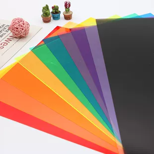 Цветная жёсткая плёнка PVC 7 цветов A4/A5