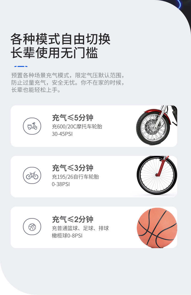 Intelligent vehicle-mounted air pump outdoor tent fast charging car tire battery car air pump electric air cushion bed automatic