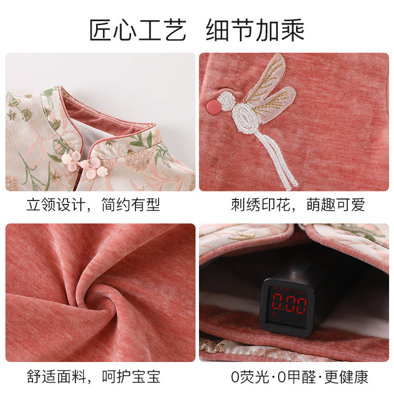 DUUDUU 꽃 칼라  소녀 옷 봄과 가을 긴 소매 포장 방귀 옷 하 옷 나가기  점프 수트
