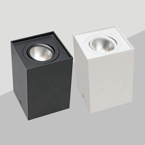 Shake your head to adjust the angle LED square surface-mounted anti-glare spotlight COB ceiling bold grille light home living room ceiling