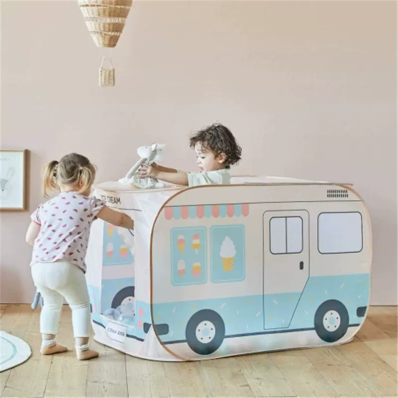冰激凌汽车帐篷儿童游戏屋室内小房子宝宝过家家折叠海洋球池