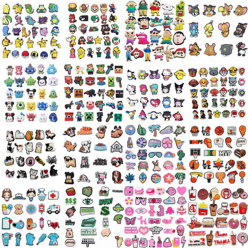 Set of Clogs, Shoe Flowers, Accessories, High-End Accessories, Shoe Materials, Cross-Border Specially Designed for DIY Plastic Beach Shoes Pvc