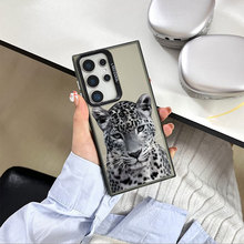 灰色花豹适用三星Galaxy S24手机壳Samsung A56欧美Note20时尚S25