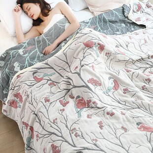 Towel Quilt Pure Cotton Yarn Blanket Single Double Summer Cool Quilt Summer Thin Air-conditioning Quilt Office Nap Nap Blanket
