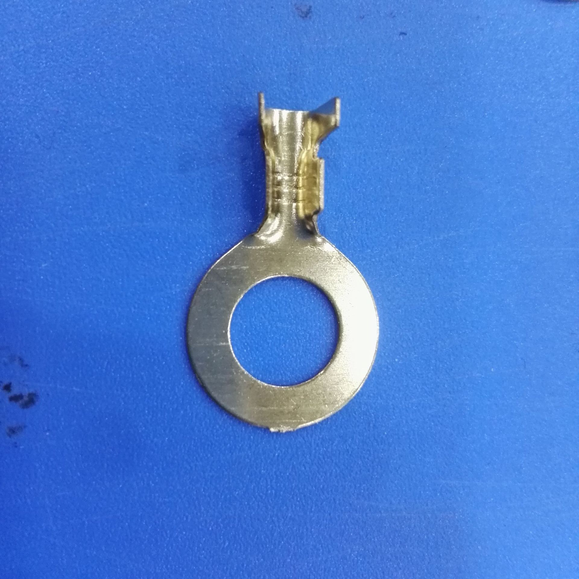 6.2圆形黄色宽边0.4接线片 端子铜件 接地片 接线端子