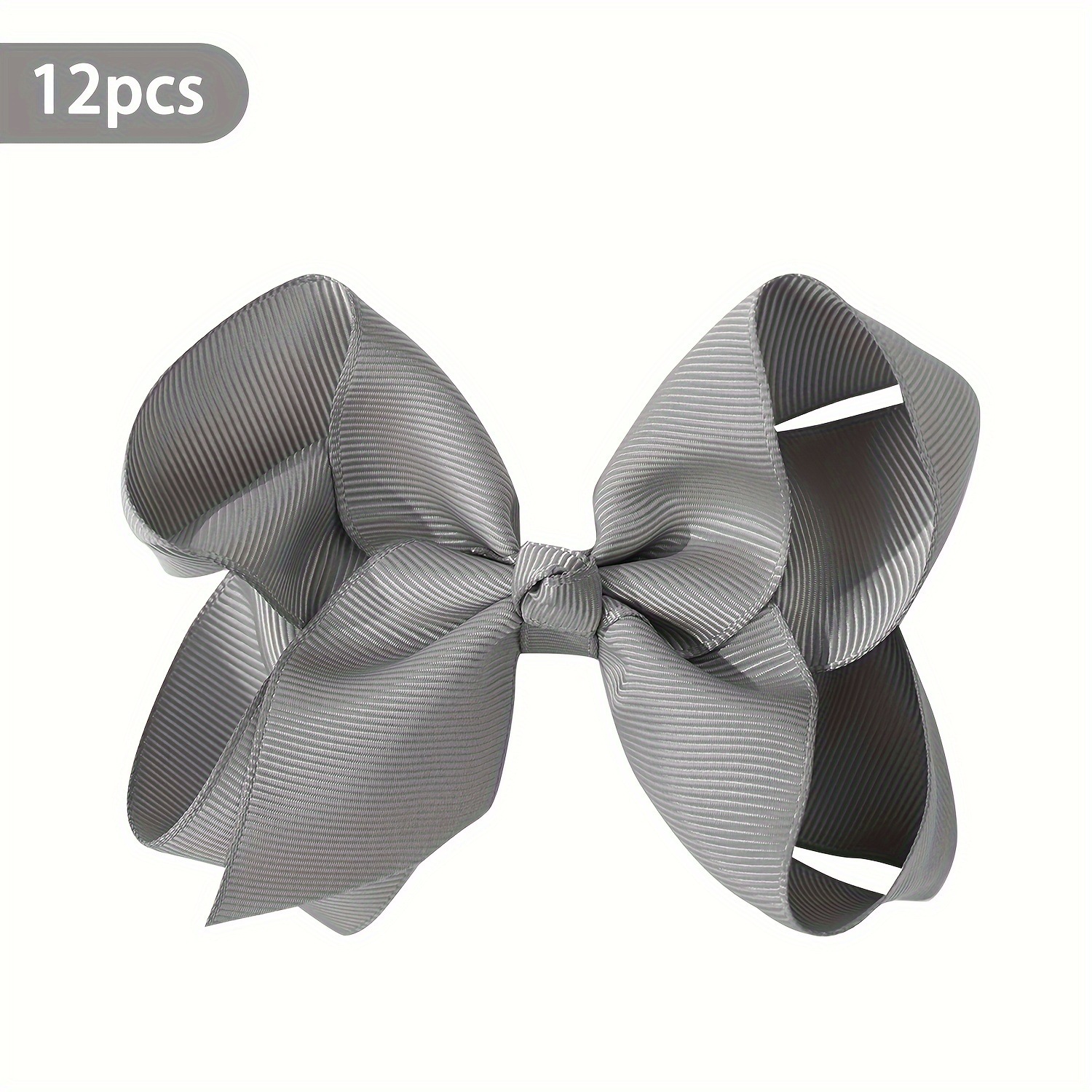 12pcs 6 Inch Girl Hair Bows Boutique Hair Clip Girls 'Cross-border
