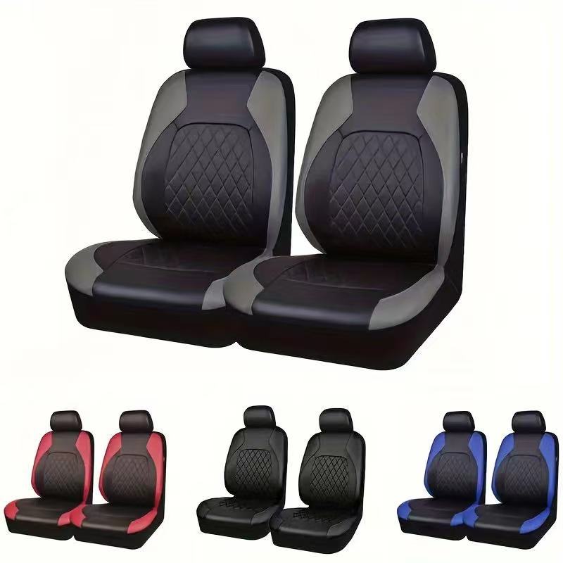 Source Manufacturer Single-Line Quilted Embroidered Pu Leather Car Seat Cover Universal Protective Cover for Suv Front Seats Amazon