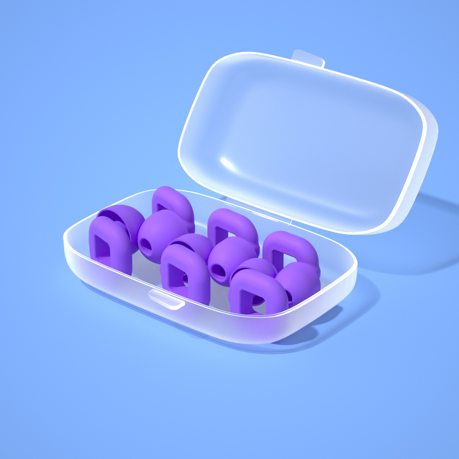 프라이빗 모델 사각 원피스 퍼플 [대, 중, 소 3쌍] 마카롱 + 밀봉백 포장