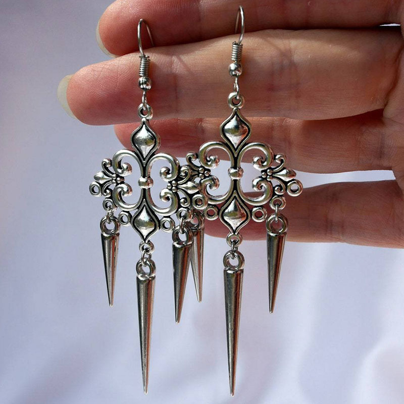 Retro earrings hip-hop style