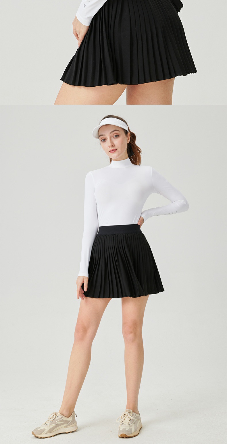 Áo chống nắng golf nữ tay dài UPF50 lụa mát lạnh — Áo lót lụa lạnh màu đen [UPF50/lụa lạnh/thoáng khí và nhanh khô] M25YF035, Áo sơ mi có đáy bằng lụa lạnh màu da [UPF50/lụa lạnh mát/thoáng khí và nhanh khô] M25YF035, Áo sơ mi trắng có đáy bằng lụa lạnh [UPF50/lụa lạnh/thoáng khí và nhanh khô] M25YF035 chi tiết 8