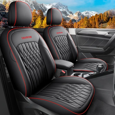 Cushion 19-24 330 Seat Cover – Modelə uyğun (Original) oturacaq örtükləri - black-and-red-full-leather-standard-version-note-the-model-year-all-in-one-rear-package