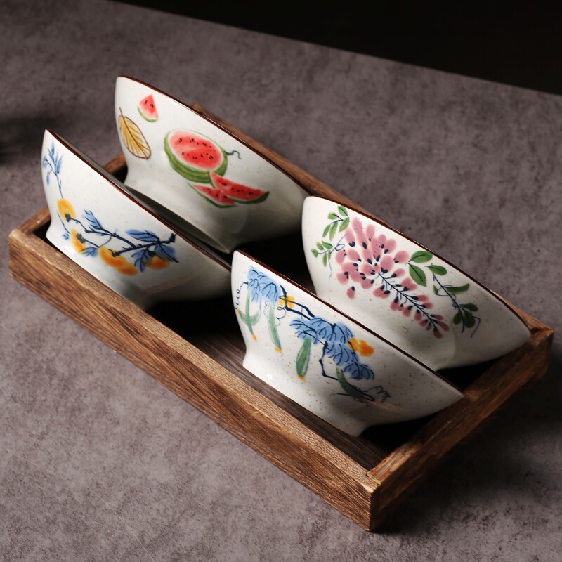 Household Cold Dish Bowl, Shallow Bowl, Dessert Bowl, Underglaze Colored Rice Bowl, Small Soup Bowl, Hot Pot Dipping Sauce Bowl, Drinking Bowl Household Cold Dish Bowl, Shallow Bowl, Dessert Bowl, Underglaze Colored Rice Bowl, Small Soup Bowl, Hot Pot Dipping Sauce Bowl, Drinking Bowl