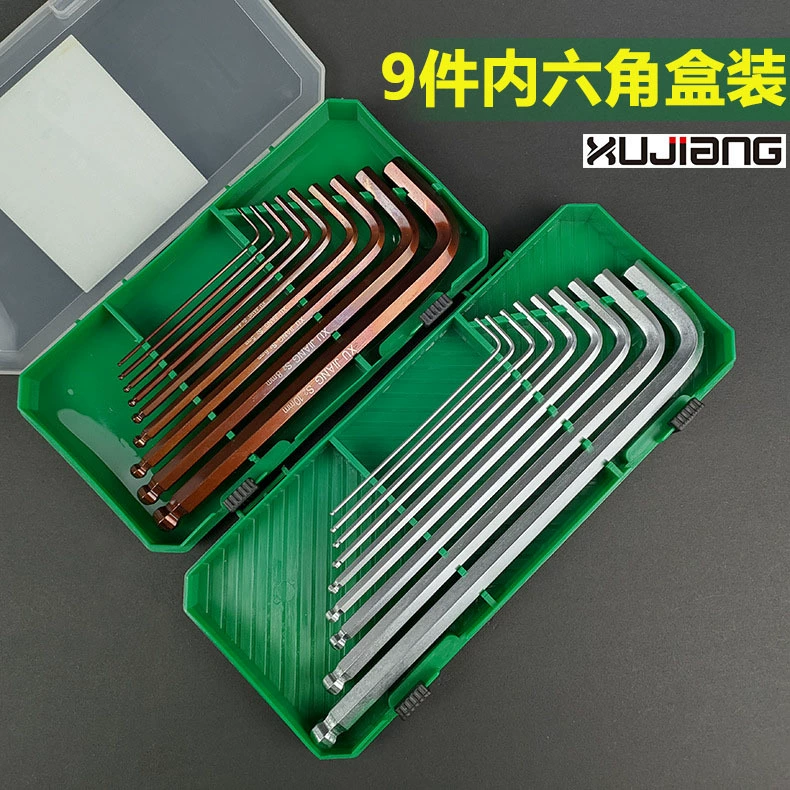 Оптовый шестигранный ключ из 9 предметов 1,5-10 м, шестиугольный одиночный L-образный шестиугольный угловой комбинированный инструмент