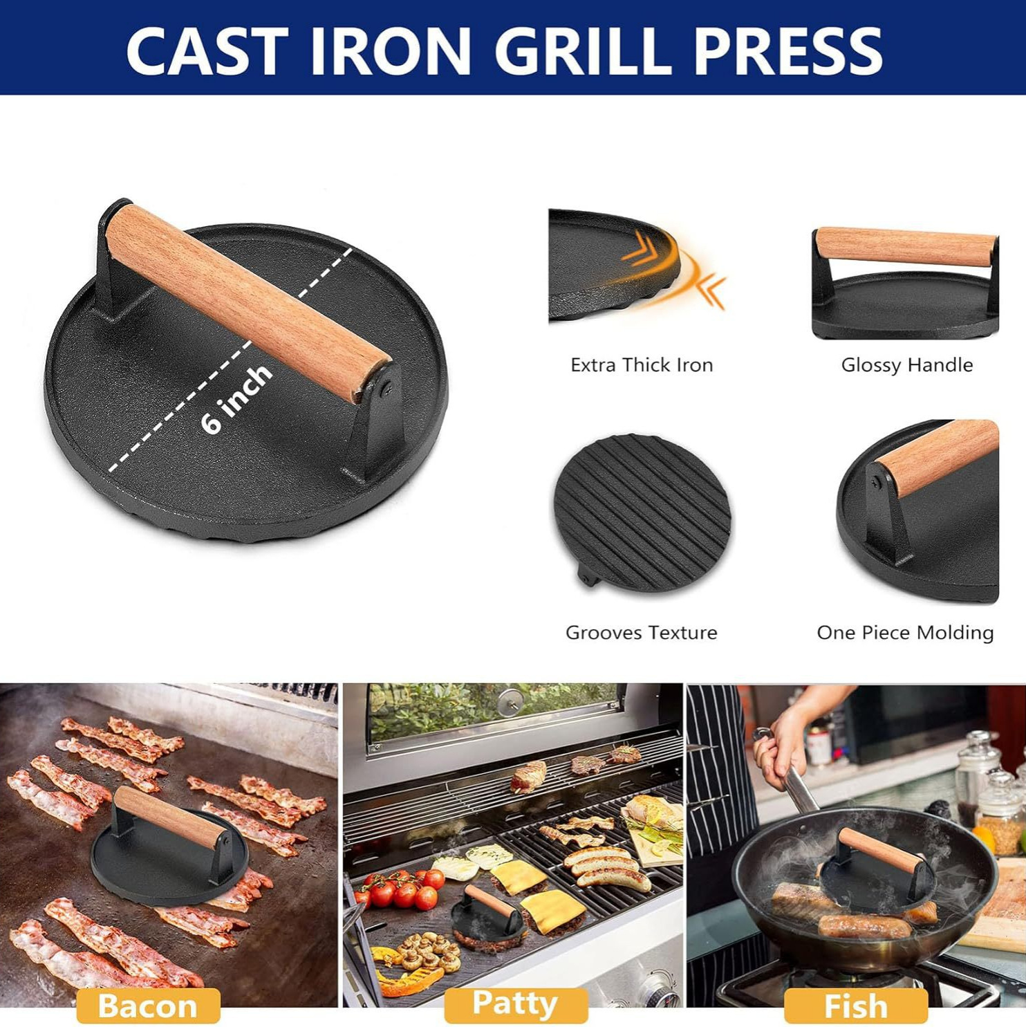 Transfronterizos Amazon spot acero inoxidable parrilla set de herramientas de barbacoa al aire libre hoja de hierro parrilla set