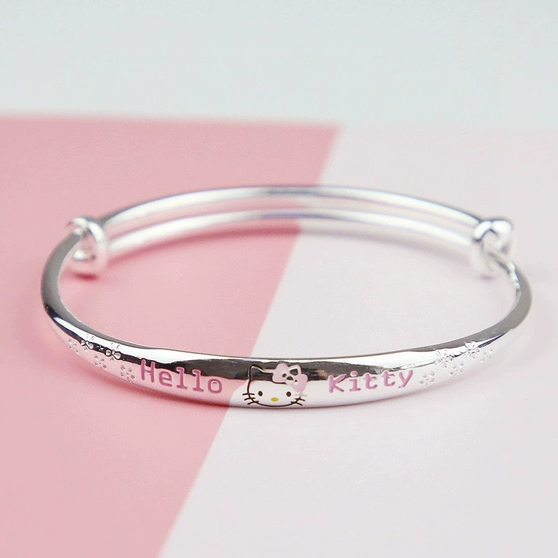 Hello kitty, fashionable silver bracelet