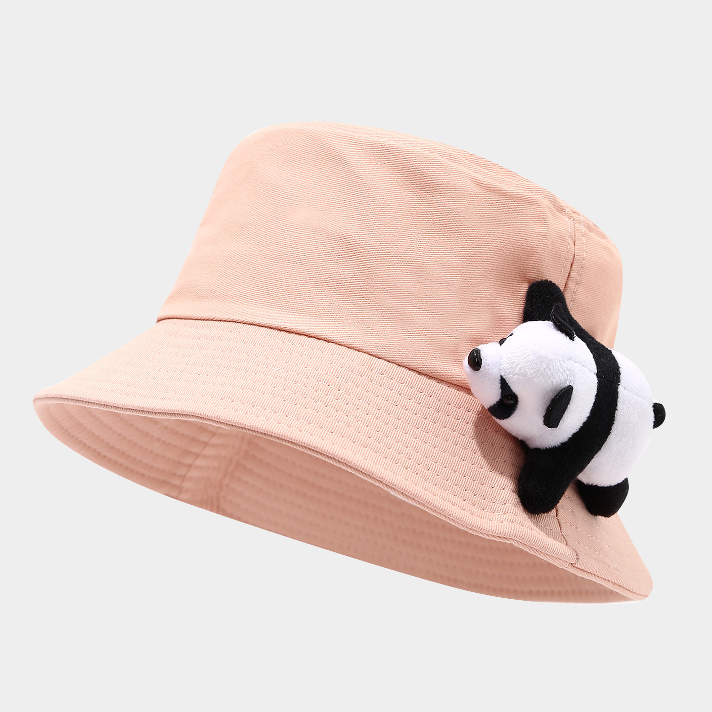 Versión coreana de la muñeca de dibujos animados lindo panda rojo sombrero de pescador hombres y mujeres japonés pequeño fresco moda dulce sombrero de lavabo sombrero para el sol